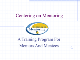 Mentoring - American Psychological Association (APA)