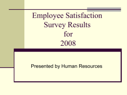 PowerPoint Presentation - Employee Satisfaction Survey