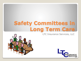 Safety Committees in Long Term Care