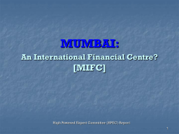 MUMBAI: An International Financial Centre [MIFC]