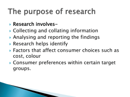 The purpose of research