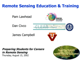 Remote Sensing Education & Training