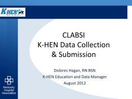 CLABSI Data Collection - K-HEN