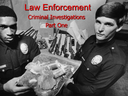 Law Enforcement - CRIMINAL JUSTICE ONLINE