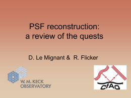 PSF reconstruction - Caltech Optical Observatories