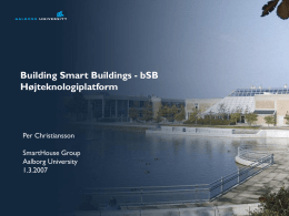 Building Smart Buildings, bSB, platform.