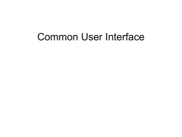 Common User Interface - Association of Optometrists