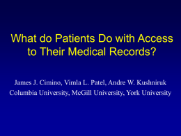An Evaluation of Patient Access to their Electronic