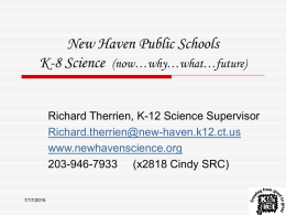 PowerPoint Presentation - New Haven Public Schools K