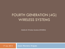 Fourth generation (4g) wireless systems