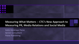 Measuring What Matters -- CTC’s New Approach to Measuring