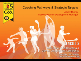 Coaching Pathways and Strategic Targets