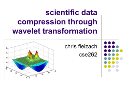 data compression through wavelet decomposition