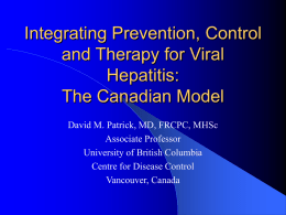 Integrating Prevention, Control and Therapy for Viral