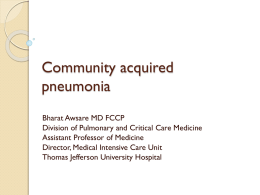 Community acquired pneumonia: Update and review for the
