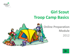 Girl Scout Troop Camp Basics
