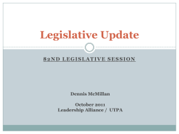 Legislative Update