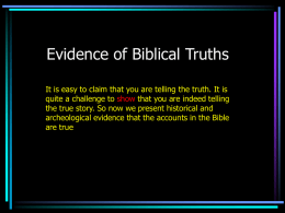 Evidence of Biblical Truths