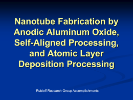 Nanotube Fabrication by Anodic Aluminum Oxide, Self