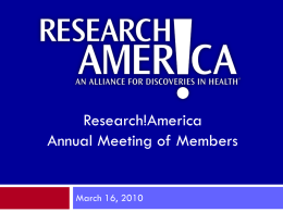 Research!America Annual Meeting of Members