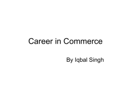 Career in Commerce - Guru Gobind Singh Study Circle