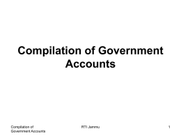 Compilation of Government Accounts