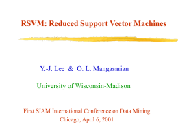 Mathematical Programming in Support Vector Machines
