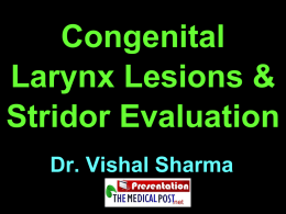 Congenital lesions of larynx