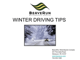 WINTER DRIVING TIPS