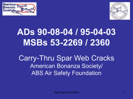Carry-Through Spar Cracks Reports