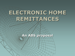 HOME REMITTANCE OF MONEY - Welcome To ABS Site-SL