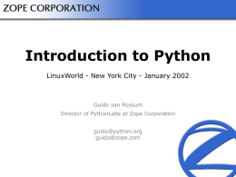 Introduction to Python - Python Programming Language