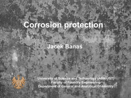 Corrosion protection - AGH University of Science and