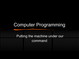 Computer Programming - T&T Software WWW Server