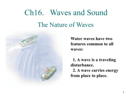Ch16 Waves and Sound - Georgia State University