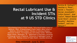 Rectal Lubricant Use & Incident STIs at 9 US STD Clinics
