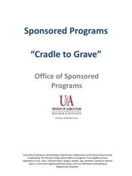 Sponsored Programs Cradle to Grave