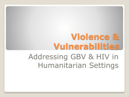 Violence & Vulnerabilities