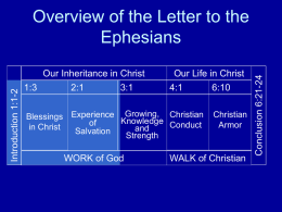 Coming Alive in Christ Ephesians 2:1-10
