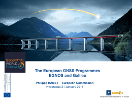 European GNSS Programmes EGNOS and Galileo