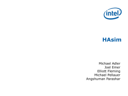 HAsim (Hardware Asim) - University of California, Berkeley