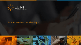 May 22nd Webinar – Immersive Mobile Meetings