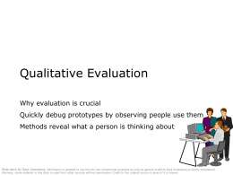 Qualitative methods for usability evaluation