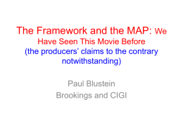 The Framework and the MAP: We Have Seen This Movie Before
