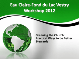 Eau Claire-Fond du Lac Vestry Workshop 2012