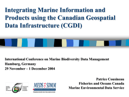 Integrating marine information and products using the