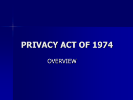 PRIVACY ACT OF 1974