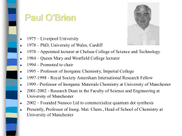 Paul O’Brien - home | chemistry.osu.edu