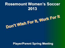 Rosemount Women’s Soccer 2007