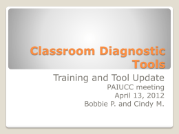 Classroom Diagnostic Tools - Central Intermediate Unit